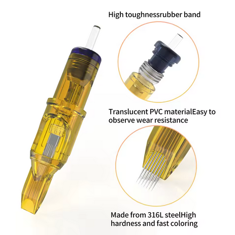 Yilong Yellow Dragonfly Tattoo Cartridge Needles