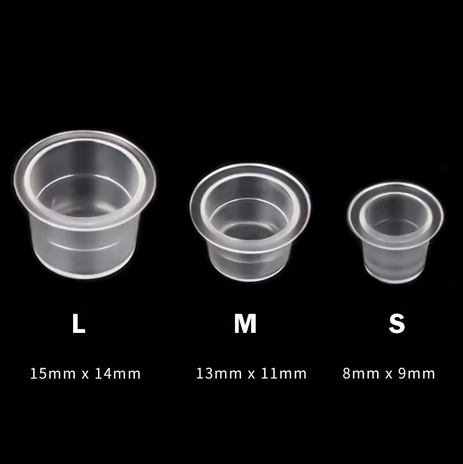 100pc S/M/L Plastic Disposable Microblading Tattoo Ink Cup