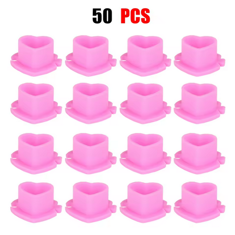 50PCS Biodegradable Tattoo Ink Cup Heart-shaped